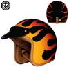 Vintage-Style 3/4 Open Face Motorcycle Helmet Men Women ABS Safety With Removable Visor All-Season Use
