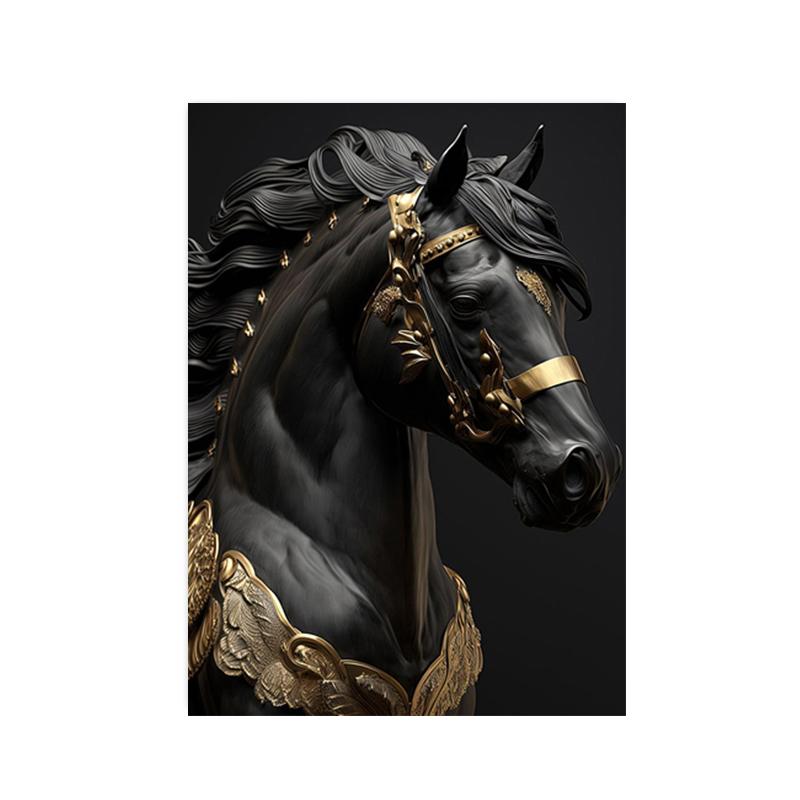 Черное золото животные король горилла лев постеры принты кролик слон холст картины настенное искусство картина для гостиной домашний декор