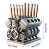 Подставка для ручек V8 Двигатель автомобиля Подставка для ручек Креативный настольный органайзер для канцелярских принадлежностей для дома и офиса Декор Настольное украшение