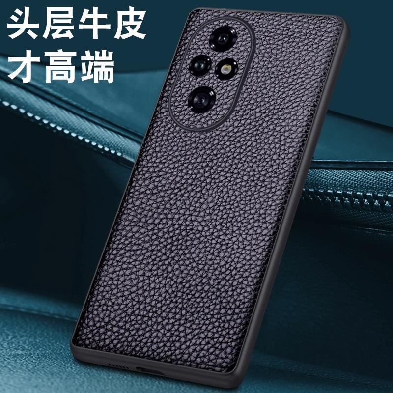 Luxury Genuine Leather Magnetic Litchi Grain Mobile Phone Book Case For Honor 600 400 300 200 100 90 70 Pro Phone Cover Funda