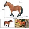 Oenux Оригинал Лесной Дикий Степной Конь Сельскохозяйственное Животное Лошадь Реалистичная Модель Фигурки Хафлингер Ферганский конь ПВХ Фигурки Игрушка Ребенок