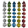7 Dice Set - D4 D6 D8 D10 D12 D20 D% Polyhedral Digital Multi-Color for Boardgame As Gift Entertainment Game Dice