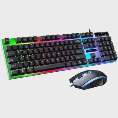 Chasing Light Leopard G21 проводная USB клавиатура с подсветкой и мышью с механическим ощущением