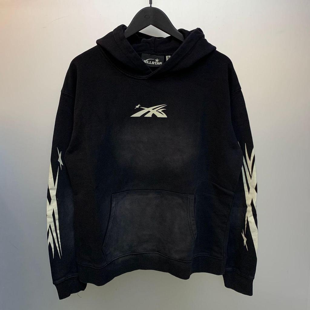 Hellstar Distressed Retro Loose Zipper Pure Cotton Hoodie - American Hip Hop Style