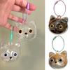 1Pc Pet Lovers Gift Transparent Memorial Bottle Cute Cat Fur Storage Container DIY Pet Hair Keepsake Box Plastic Cat Head Shape