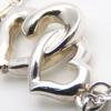 Used 4℃ bracelet Double heart Silver 3.9g Silver double chain