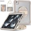 Для iPad Air 4 5 10.9 Mini 6 Pro 11 12.9 13 дюймов M2 M4 2022 2024 Чехол для планшета Поворотный ремешок для руки Подставка Ударопрочный PC Бронированный чехол