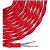 Câbles électriques - EDM - Tressé - Rouge - Intérieur - Vendu à l'unité