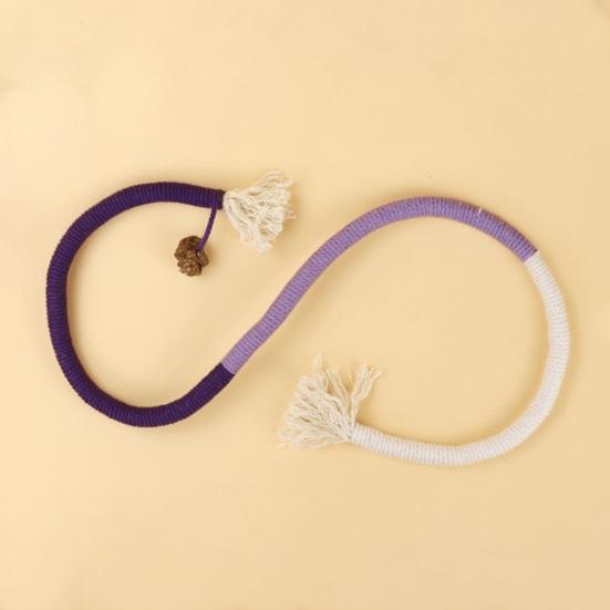 Cat Teething Chew Toys Gum Protection Boredom Relief Toys Interactive Bite-resistant Dental Cotton Rope Toys for Cats Indoor Interaction