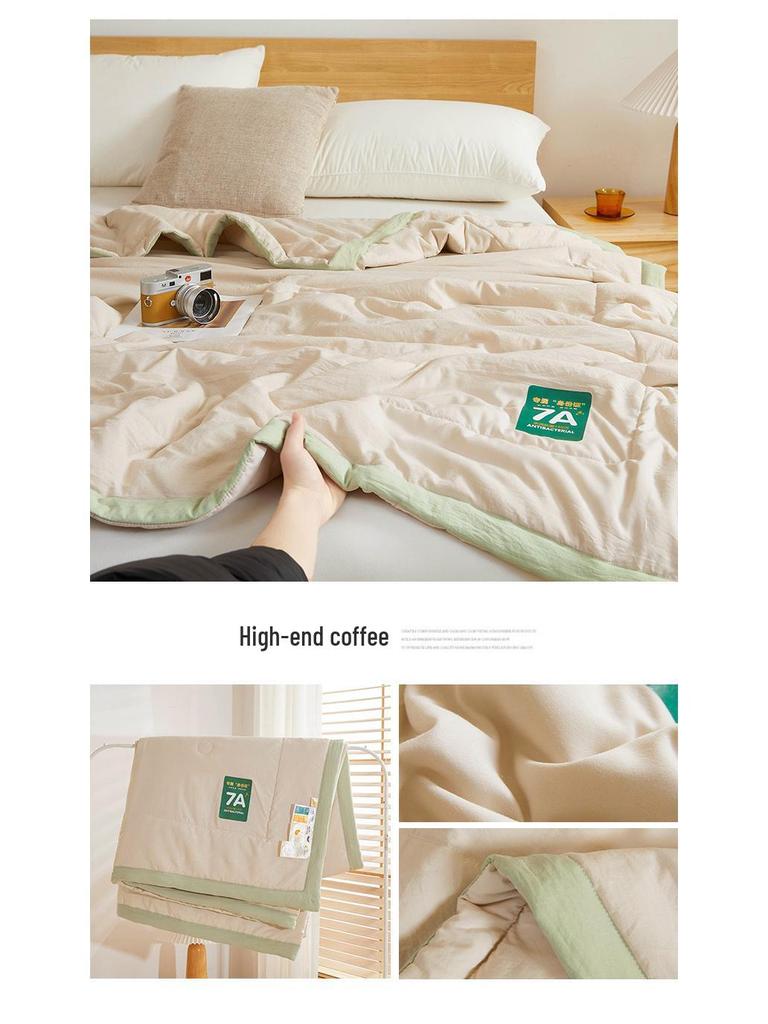 7A Antibacterial Summer Air Conditioner Quilt - Washable Cooling Cotton Quilt for Dorms and Students