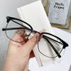 Tr Eyebrow Frame Glasses Retro Casual Anti-Blue Glasses Can Be Equipped With Myopia Flat Light Glasses Frame 2202