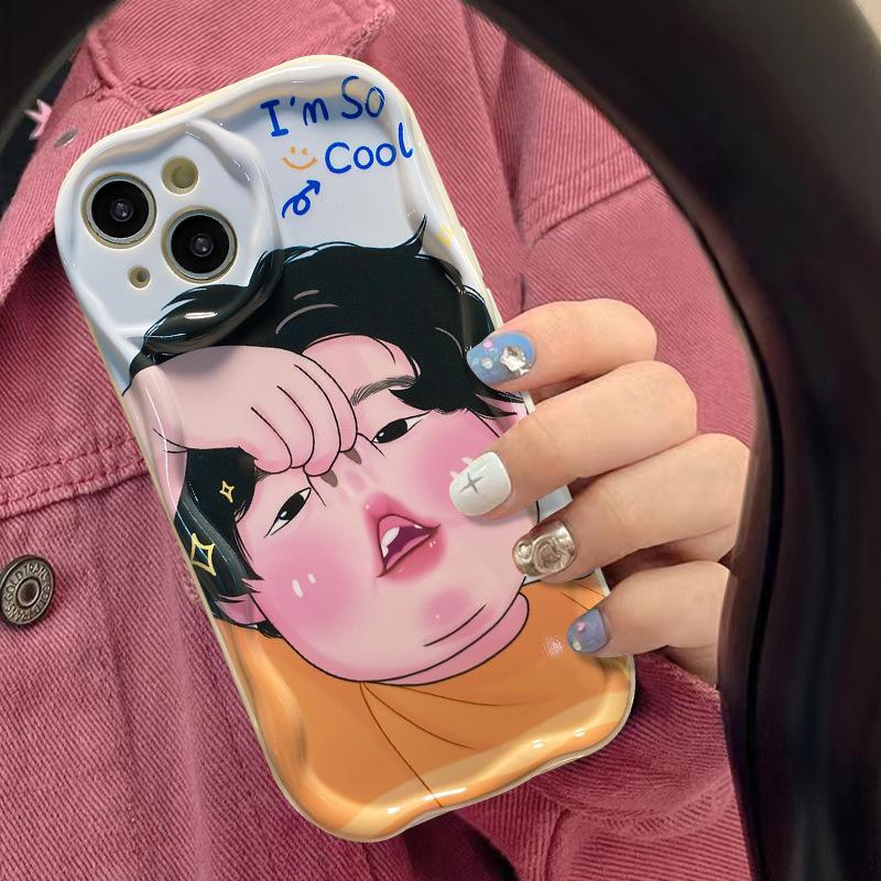 Подходит для чехла для мобильного телефона Apple 15pro iPhone 14/13 Смешной мультяшный парный 12mini Силиконовый противоударный Xs Мягкий