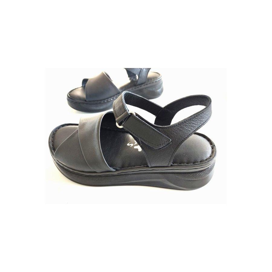 Женские повседневные комфортные сандалии на танкетке из натуральной кожи на каблуке