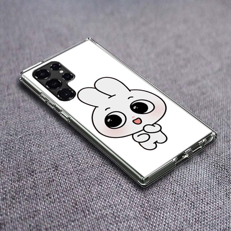 Милый Мультяшный Чехол K-Kkamang для Samsung Galaxy S24 S23 S21 S20 FE S22 S26 Ultra S25 Edge S10 Plus Прозрачный ТПУ Капа Она