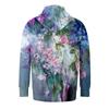 Женский пуловер больших размеров с капюшоном и цветочным принтом, толстовка с капюшоном и длинным рукавом