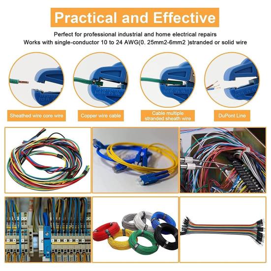 Автоматический саморегулирующийся инструмент для зачистки проводов Эргономичный дизайн Нескользящая ручка Компактный легкий провод