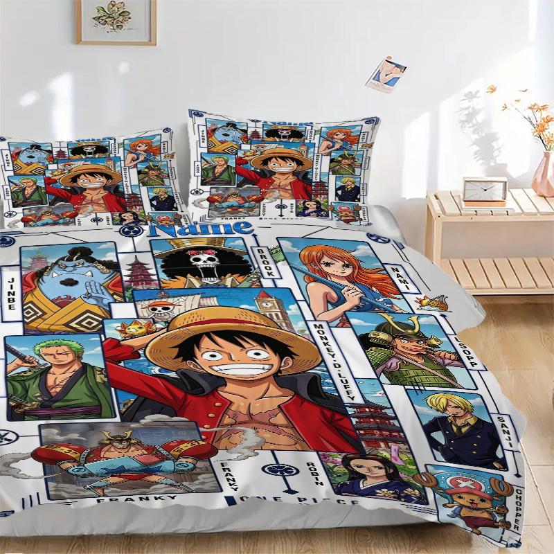 Custom O-One Piece Bedding 3 Piece Set HD Print Duvet Cover Pillowcases for Teens Adult Bedroom Decoration Christmas Gift