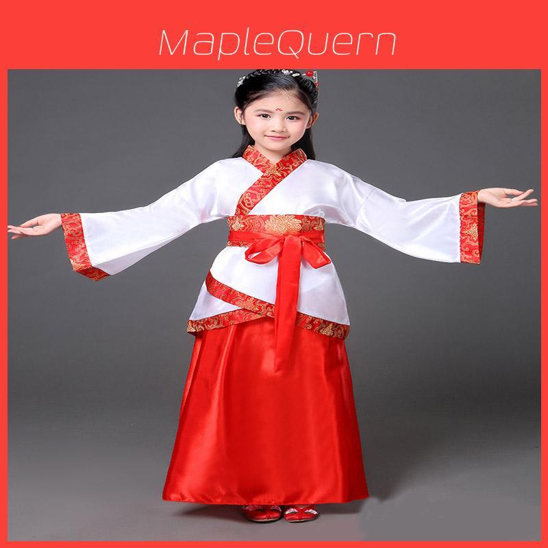 Elegant Ancient Chinese Style Ruqun Girls Childrens Hanfu Long Fairy Infanta Dress