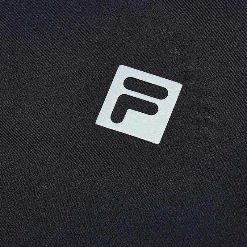 Fila Серия Гольф Дышащая Защита от Солнца Прочная Короткий Рукав Поло Мужские Топы Глубокий Черный A11M425148F-BK