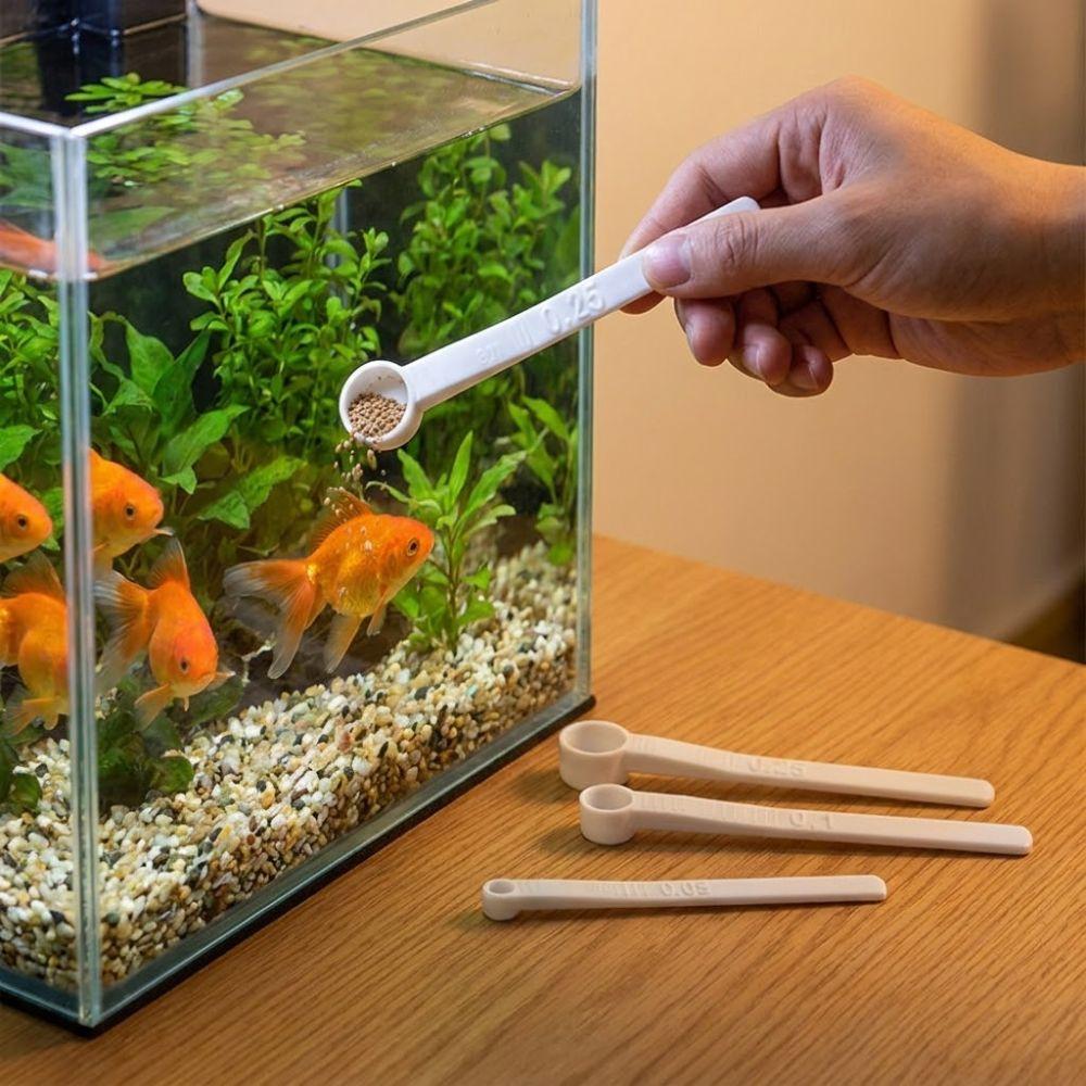 3Pcs Multi-size Fish Food Measuring Spoon Feeding Food Scoop Set for Aquariums & Fish Tanks