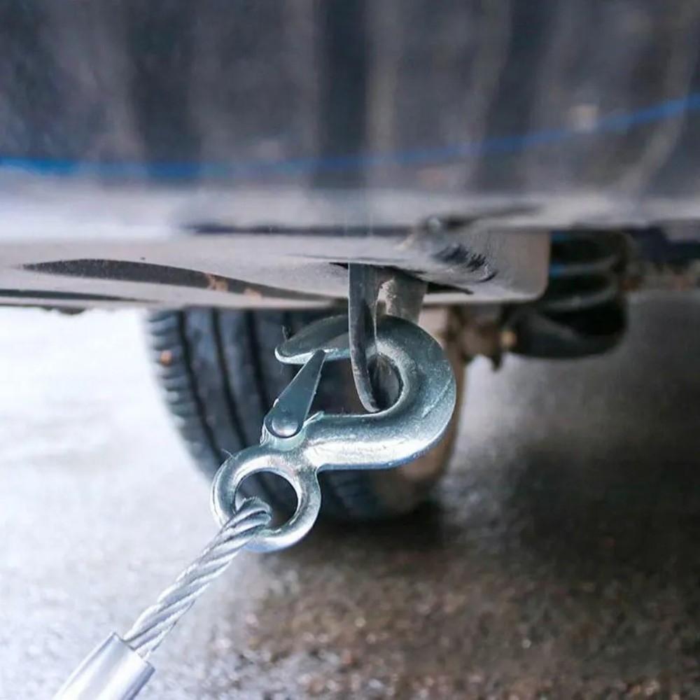 Steel Emergency Rope Wear Resistant Steel Wire Traction Roping Secure Trailer Rope Car Rescue Tool