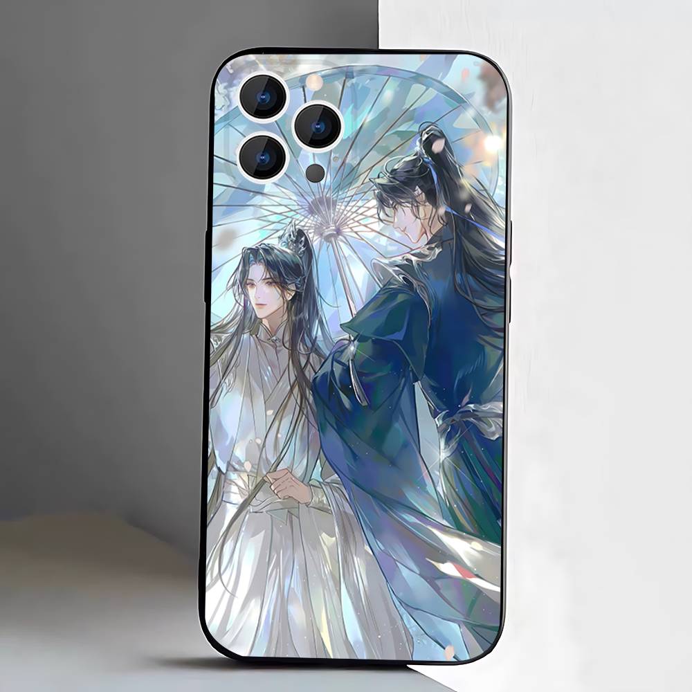 Чехол для телефона 'Хаски и его Белый Кот Шицзунь' для iPhone 17,16,15,14,13,12,11,Pro,XS,Max,XR,Plus,E,SE4,Mini Черный Мягкий Чехол