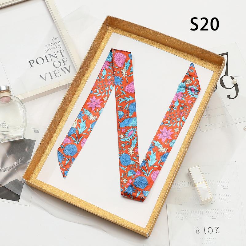 Solid Color Scarf, Women'S Slim And Long Scarf, Decorative Tie Bag, Ribbon, Versatile Headband, Bow Belt, Fashionable Scarf