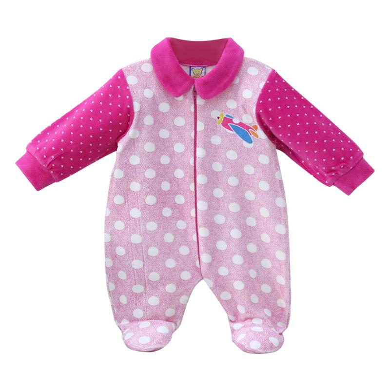 Детский комбинезон на молнии для девочек, осенняя и зимняя одежда, одежда для ползания с длинным рукавом, костюмы для новорожденных