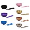 1Set Dollhouse Miniature Accessories Mini Metal Bowl Chopsticks Set Simulation Kitchen Tableware Model Toys