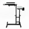 Tattoo Table Station Dual Countertops Universal Wheels | Height Adjustable - Portable Mobile Tattoo Station with Arm Rest Stand