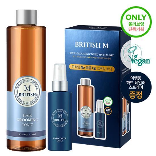 Тоник для ухода за волосами British M 320 мл, специальный (+ Жесткий спрей 80мл)