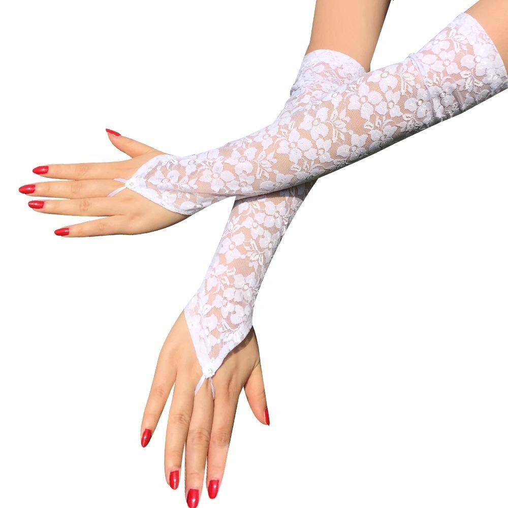 Anti-UV Wedding Bridal Gloves Highly Elastic Performance Gloves Hot Sale Arm Cover Summer