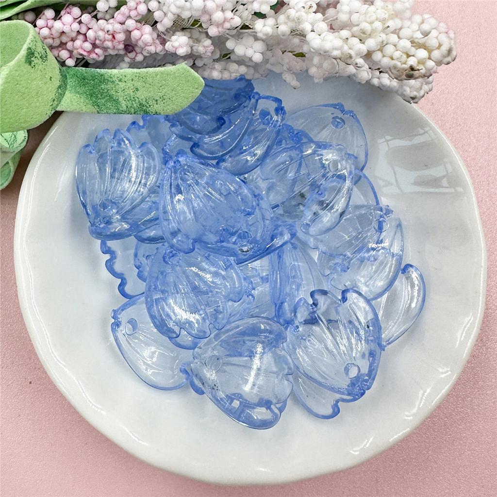 Home Party Supplies Acrylic 50pcs/set Loose Beads DIY Hair Jewelry Accessories Transparent Petal Beads for Earrings Necklace DIY Handmade Materials