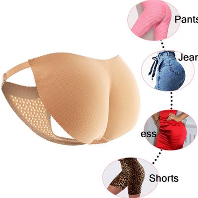 3D Push Up Женские трусики-подтяжки из губки с подкладкой Подтяжка ягодиц Трехмерные поддельные ягодицы Короткие трусики для увеличения ягодиц и бедер Стринги бесшовные