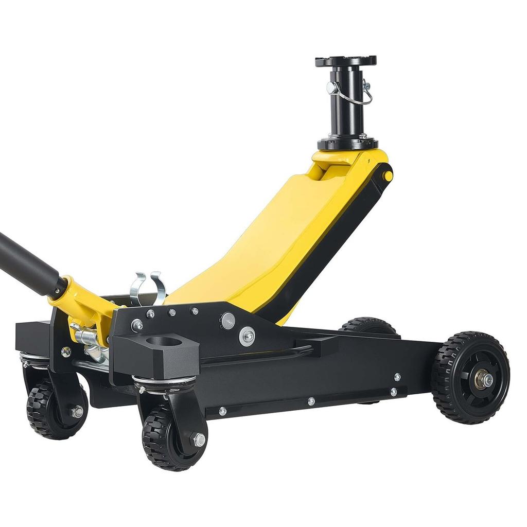 Floor Jack, 3 Ton Capacity, Aluminum & Steel Racing Floor Jack with Dual Pistons Quick Lift Pump & Extension Post, Hydraulic Trolley Car Lift for