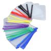 31pcs A6 Size Multicolor Zip Plastic Envelopes Translucent Waterproof Reusable Zipper Folders for Office Classroom