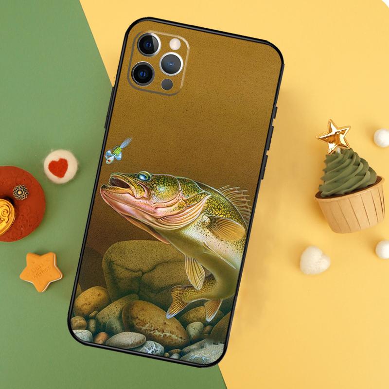 Fishing Gear Fish Funda For iPhone 11 12 13 14 16 15 Pro Max Mini XS Max X XR SE2 7 8 14 16 15 Plus Phone Case