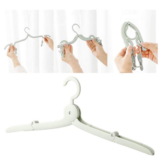 Clothes Hanger Durable Foldable Travel Hanger Space-Saving Windproof Non-Slip Drying Rack for Home Hotel