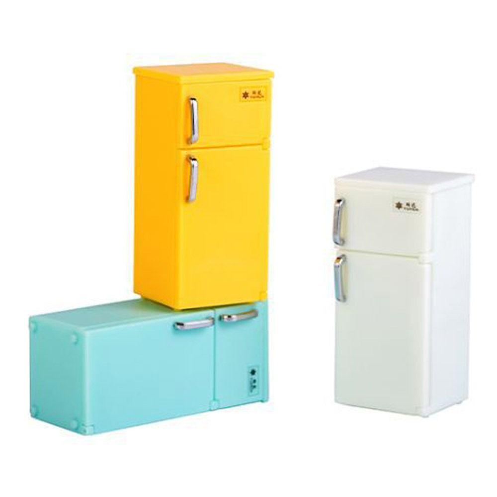 Пластиковый холодильник Модель 1:24 Кукольный домик Холодильник Ретро Blyth Кукольный Холодильник Украшения