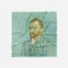 53cm Silk Scarf Van Gogh Painting Square Scarves Wraps Bandana Small Hijab Silk Foulards Tie Headband Neckerchief