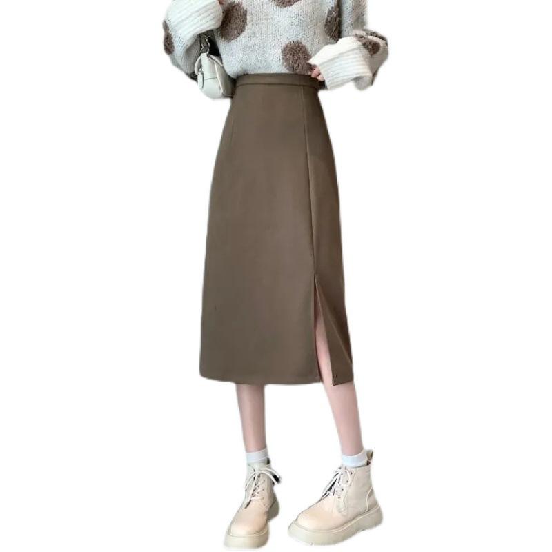 Черная юбка-миди А-силуэта с высокой талией, весна/лето 2023 г., размер плюс, облегающий крой