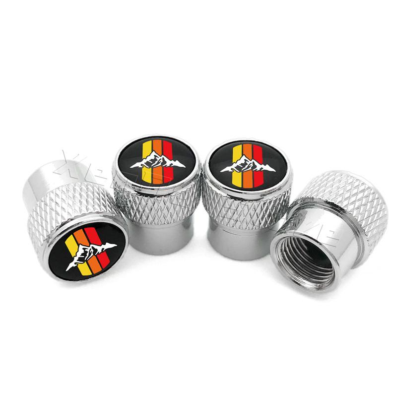 tkjzm7 Car Wheel Tire Valve Stem Caps 3 Tri Colors Emblem Logo For Toyota TRD Tacoma Tundra 4Runner Highlander RAV4 Tyre Accessories