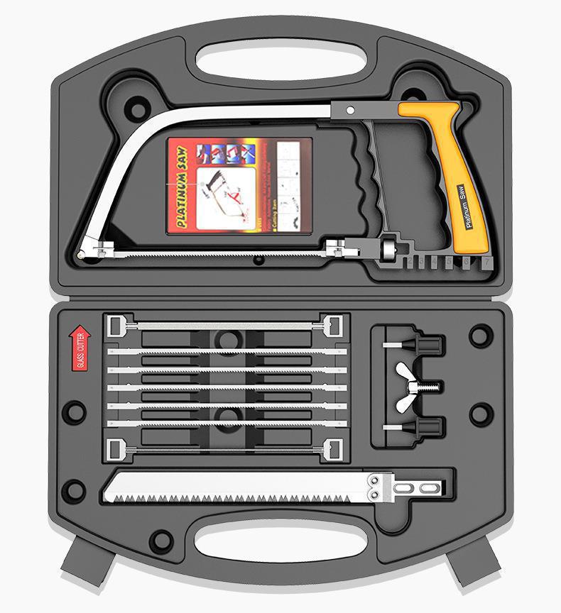 Набор из 12 мини-ручных пил: Деревообработка, Лады, Семь в одном, Ножовочные полотна и Плиточные полотна.