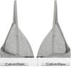 Calvin Klein Современный бюстгальтер с мягкой поддержкой, съемными вставками, треугольными чашками, женское нижнее белье, цвет кокосово-серый, QF5650-020