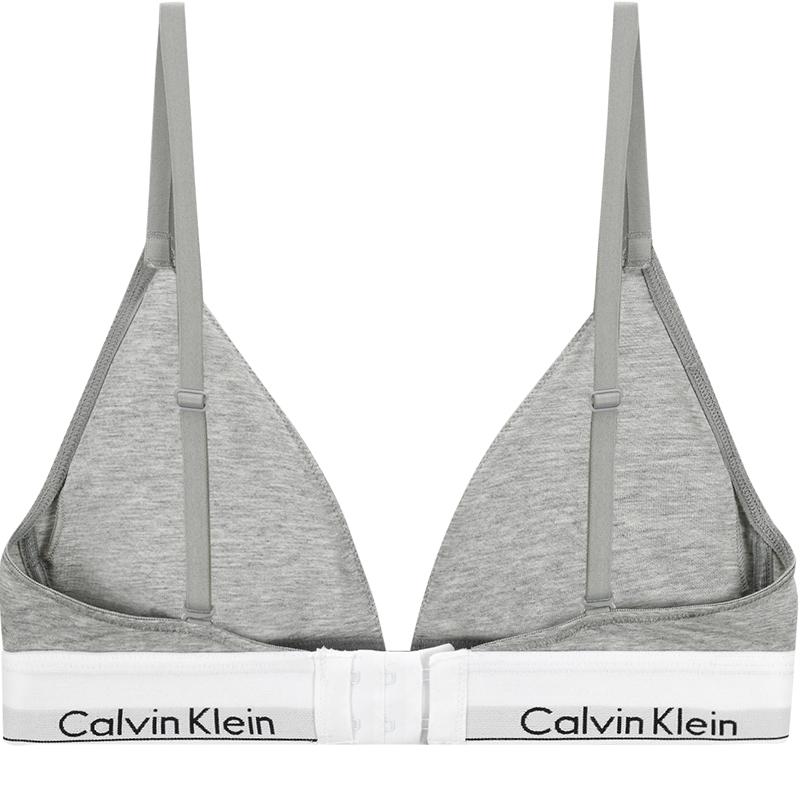 Calvin Klein Современный бюстгальтер с мягкой поддержкой, съемными вставками, треугольными чашками, женское нижнее белье, цвет кокосово-серый, QF5650-020