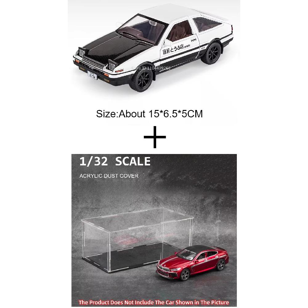 1:Масштаб 30 Initial D AE86 Модель Игрушечного Автомобиля Сплавной Кузов Резиновые Шины Амортизация Оттяжка Имитация Транспортных Средств Подарок Мальчику на День Рождения