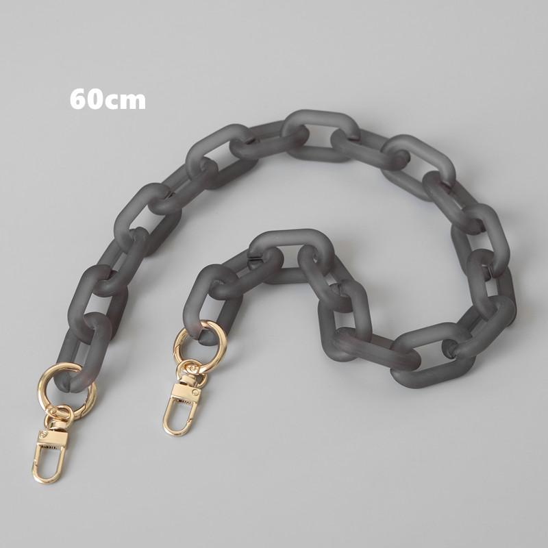 New Fashion Woman Bag Accessory Detachable Parts Replacement Chain Grey Resin Luxury Strap Women Acrylic Shoulder Handle Chain