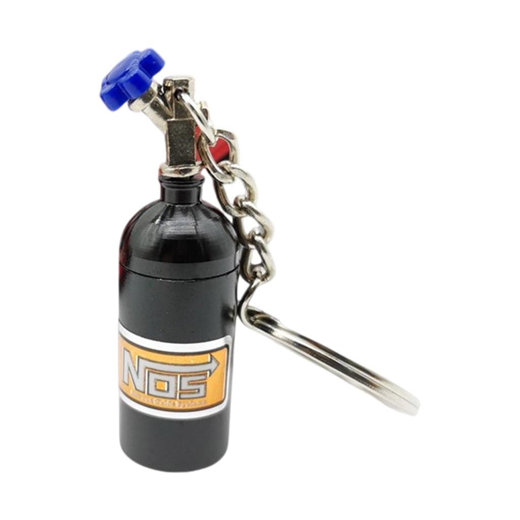 Брелок в форме баллона с закисью азота, имитация, держатель для ключей, алюминиевый сплав, незаменимый аксессуар для автолюбителей и энтузиастов