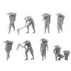 Farm Keeper Model Resin Miniature Farmers for 1/87 Scale DIY Scenery for Model Train Setups