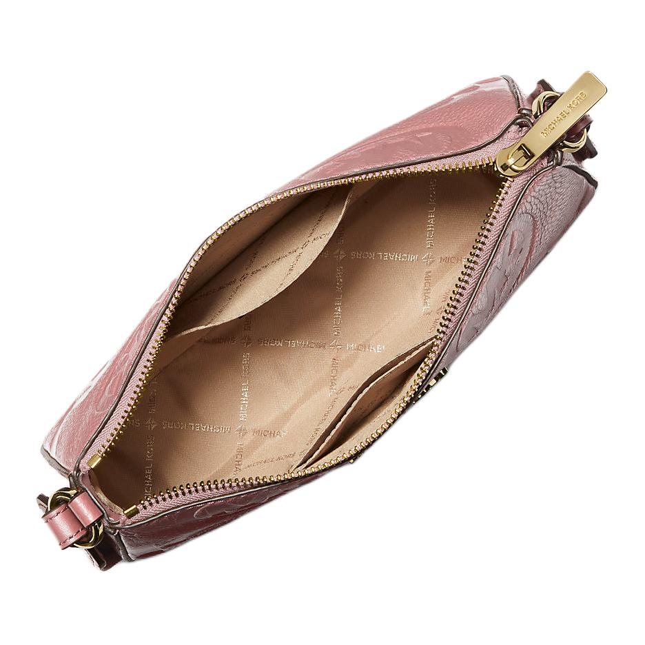 Michael Kors MK Jet Set Сумка через плечо с тиснением логотипа и золотой фурнитурой Женская сумка через плечо Розовый 35F3GTVC1L-664